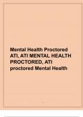 MENTAL HEALTH PROCTORED ATI 