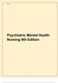Psychiatric Mental health nursing 