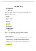 BIOL202 Week 6 Quiz Questions and Answers APU