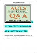 Heart Code 2025 ACLS Complete Legacy Questions Well Answered 2024.