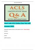 Heart code ACLS Online Class Test with Answers 2024.