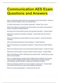 Communication AES Exam Questions and Answers 