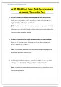 AHIP 2024 Final Exam Test Questions And Answers /Guarantee Pass