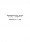 Brunner and Suddarths Textbook of Medical Surgical Nursing Hinkle Testbank Chapter 2 Questions and Answers