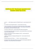  California ICC Technician questions and answers latest top score.