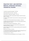 PRACTICE TEST 1-200 CERTIFIED MEDICAL ASSISTANT NATIONAL CREDENTIAL REVIEW