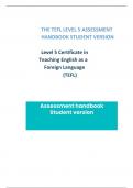 THE TEFL LEVEL 5 ASSESSMENT HANDBOOK STUDENT VERSION