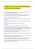 Bundle For USAA Exam Questions with Correct Answers