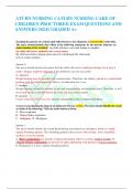 ATI RN NURSING // ATI RN NURSING CARE OF CHILDREN PROCTORED EXAM QUESTIONS AND ANSWERS 2024// GRADED A+ Teaching the parents of a school-aged child who has a new diagnosis of osteomyelitis of the tibia. The nurse should identify that which of the followin