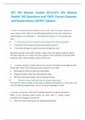 ATI RN Mental Health 2019/ATI RN Mental Health 160 Questions and 100% Correct Answers and Explanations LATEST Update    1. A nurse is teaching about deep-breathing exercises with a client who reports experiencing intense stress at work. Which of the follo