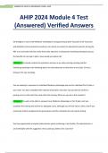 AHIP 2024 Module 4 Test (Answered) Verified Answers