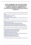 ATI RN COMMUNITY HEALTH PROCTORED  2019 EXAM COMPLETE QUESTIONS AND  CORRECT DETAILED ANSWERS WITH  RATIONALES(VERIFIED ANSWERS)|ALREADY  GRADED A+