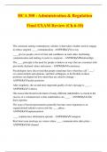 HCA 300 - Administration & Regulation Final EXAM Review (Ch.6-10)