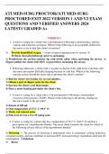 ATI MED-SURG PROCTOR//ATI MED-SURG PROCTORED EXIT 2022 VERSION 1 AND V2 EXAM QUESTIONS AND VERIFIED ANSWERS 2024 LATEST// GRADED A+  