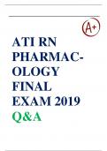 ATI RN Pharmacology Final Exam 2019 Questions and Answers | Complete Guide A+ 