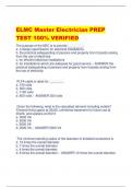 ELMC Master Electrician PREP TEST 100% VERIFIED