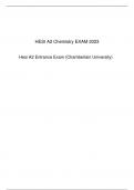 HESI A2 (Nursing Admission Test) Chemistry EXAM 2023