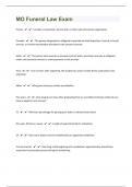 MO Funeral Law Exam 60 Questions And Answers