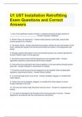 U1 UST Installation Retrofitting Exam Questions and Correct Answers