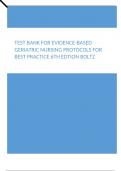 Test Bank for Evidence-Based Geriatric Nursing Protocols for Best Practice 6th Edtion Boltz