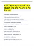 APEX dysrhythmias Exam Questions and Answers All Correct 