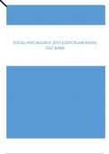 Social Psychology 10th Edition Aronson Test Bank