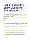 NAT 211 Module 7 Exam Questions and Answers