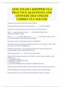 AESC EXAM 1 KIEPPER UGA PRACTICE QUESTIONS AND  ANSWERS 2024 UPDATE  CORRECTLY SOLVED