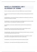 NASCLA BUSINESS LAW GLOSSARY OF TERMS Question and answers 100% correct 2023/2024