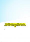 2024 NCLE Advanced Certification Exam With Correct Answers GRADED A+