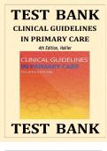 Clinical Guidelines in Primary Care 4th Edition Hollier Test Bank chapters 01 to 19 complete