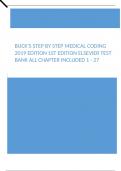 Buck’s Step by Step Medical Coding 2019 Edition 1st Edition Elsevier Test Bank ALL CHAPTER INCLUDED 1 - 27