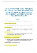 ATI CAPSTONE MED SURG  (VERSION 1 & VERSION 2) LATEST 2022-2024 EACH VERSION CONTAINS 120 QUESTIONS AND CORRECT ANSWERS WITH ABG SOLUTIONS| AGRADE     1. The nurse is reviewing the ABG results of a client who the provider suspects has metabolic acidosis. 