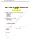 CHEM 121 ACS FINAL MOCK EXAM KEY WITH 100% ACCURATE ANSWERS. GUARANTEED A+ SCORE 