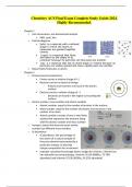 Chemistry ACS Final Exam Complete Study Guide-2024. Highly Recommended.