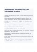 Healthstream Transmission-Based Precautions: Airborne Exam Test Questions and Answers (A+ GRADED 100% VERIFIED)