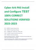 2024 Cyber Ark PAS Install and Configure TEST 100% CORRECT SOLUTIONS VERIFIED 
