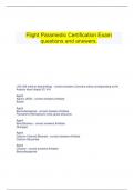   Flight Paramedic Certification Exam questions and answers.