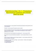   Payroll Accounting - Ch. 1 - Processing a New Employer questions and answers latest top score.