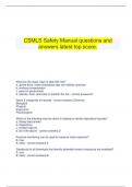   CSMLS Safety Manual questions and answers latest top score.