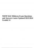 NRNP 6541 / NURS6541 Midterm Exam Questions With Correct Answers Latest Updated 2024 (Graded A+)
