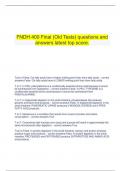    FNDH 400 Final (Old Tests) questions and answers latest top score.