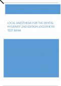 Local Anesthesia for the Dental Hygienist 2nd Edition Logothetis Test Bank