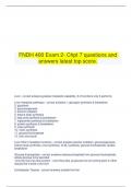   FNDH 400 Exam 2- Chpt 7 questions and answers latest top score.