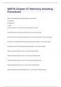 NAVTA Chapter 47 Veterinary Assisting Procedures Question and answers rated A+ 2023/2024