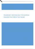 Pharmacy Technician 7th Edition Perspective Press Test Bank