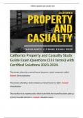 California Property and Casualty Study Guide Exam Questions (555 terms) with Certified Solutions 2023-2024.  Contains terms like; The process where by a mutual insurer becomes a stock company is called - Answer: Demutualization