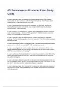 ATI Fundamentals Proctored Exam Study Guide