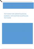 Test Bank for Gerontological Nursing 10th Edition Eliopoulos