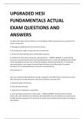 UPGRADED HESI FUNDAMENTALS ACTUAL EXAM QUESTIONS AND ANSWERS 